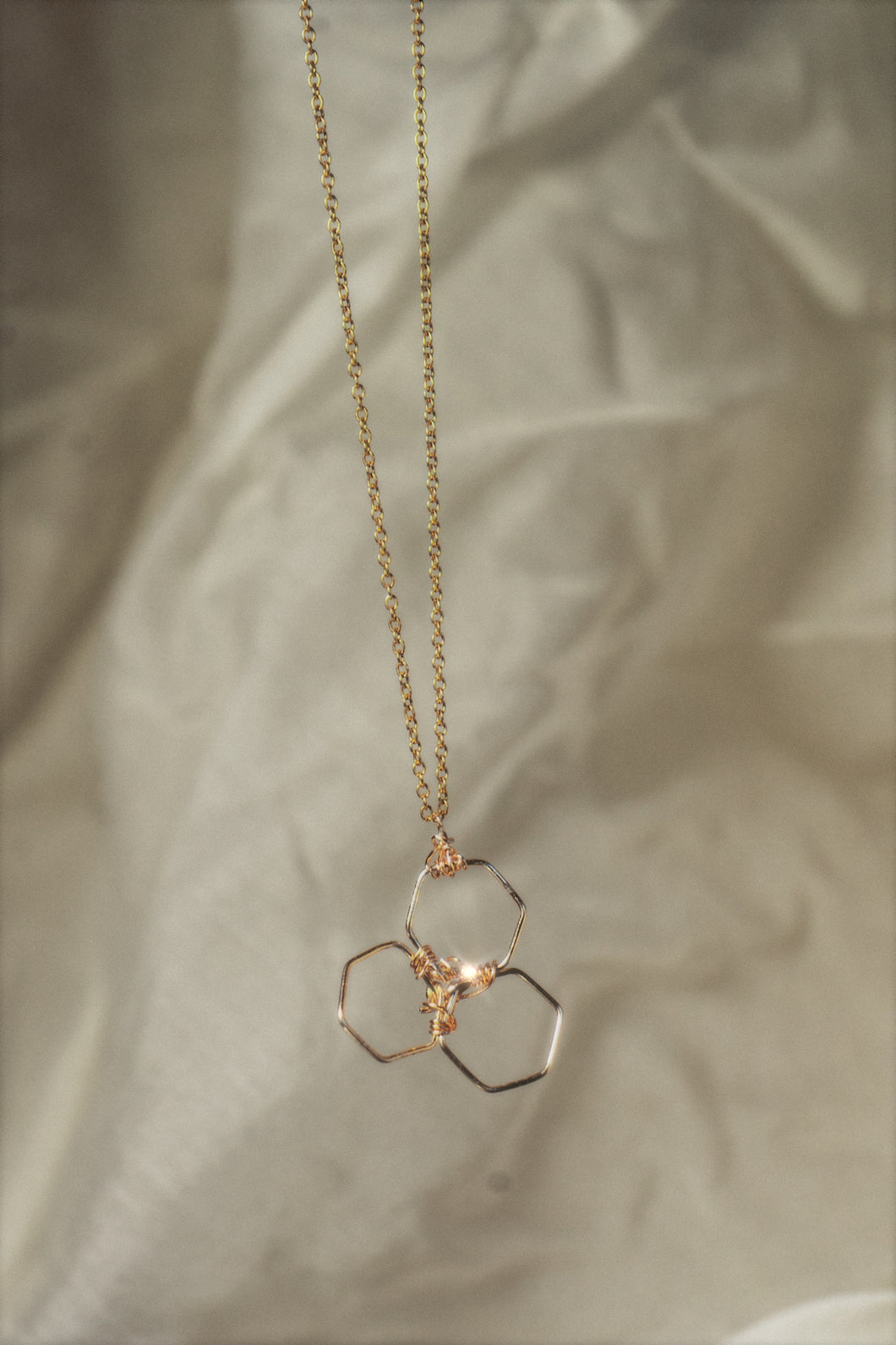 Goldnwire Honeycomb Necklace